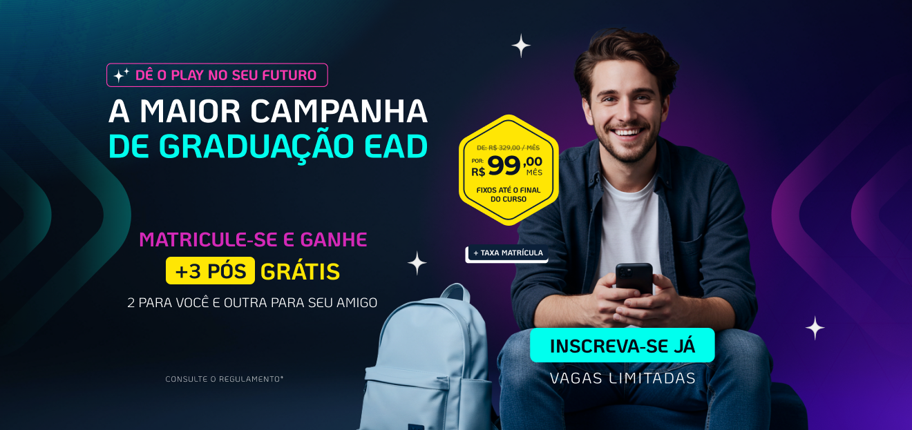 Graduação EAD FASUL Turbinada com IA Ganhe 10 cursos de IA na sua Área + 2 Pós Grátis